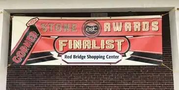 Colorful vinyl banner for business event