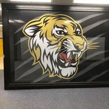 Window and wall vinyl graphics and decals on storefront